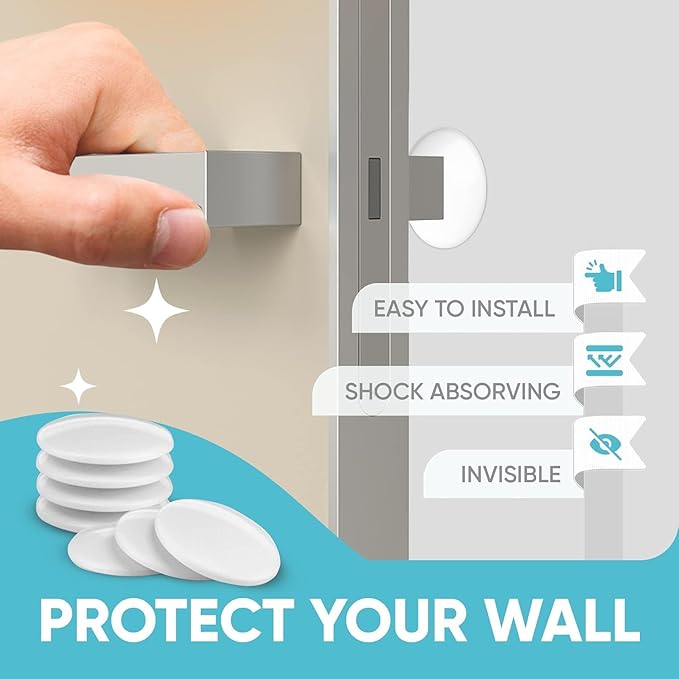 Silicone Door Guard Wall Protector — Self-Adhesive Bumper Strip to Prevent Handle Damage