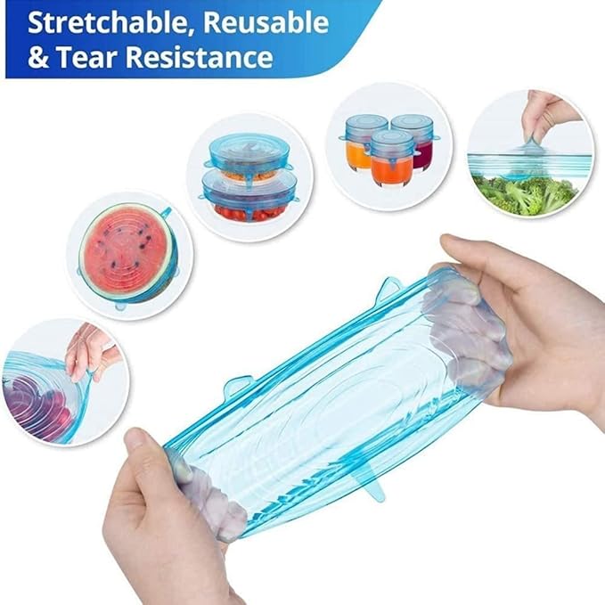 Silicone stretch lids