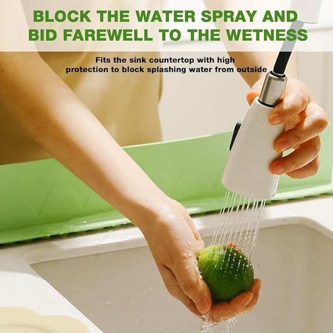Silicone sink splash guard