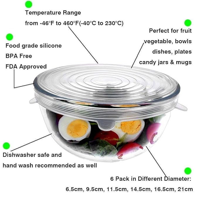 Silicone stretch lids
