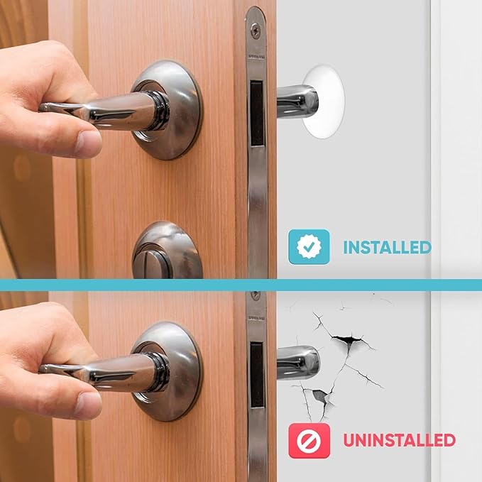 Silicone Door Guard Wall Protector — Self-Adhesive Bumper Strip to Prevent Handle Damage